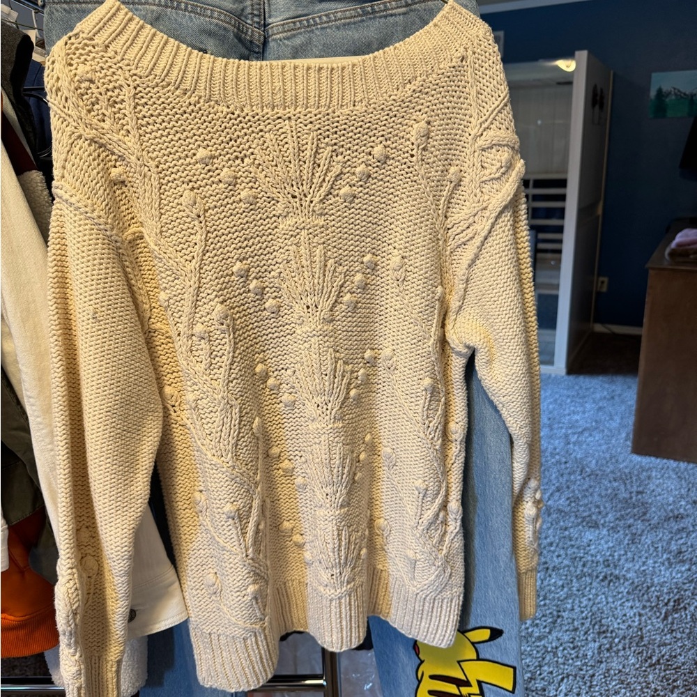 Cream Knit vintage Women's Sweater
